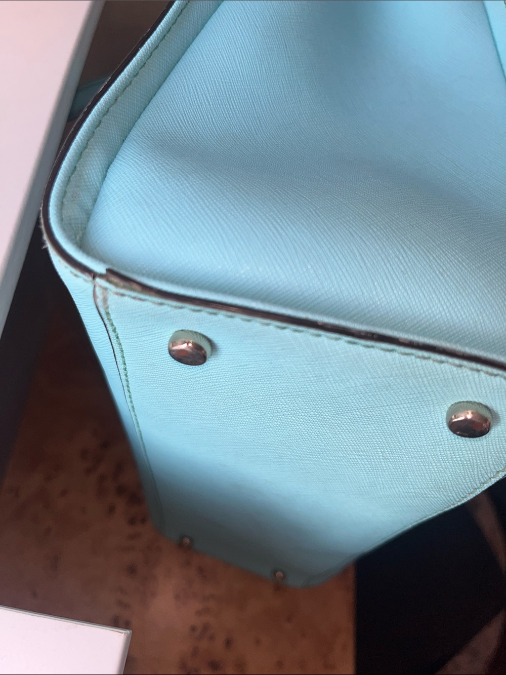 kate spade Light robin’s egg Blue medium Structured Tote saffiano leather - Picture 7 of 16